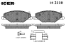 ICER 182110 Brake Pad Set, disc brake