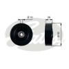 GATES T36440 Deflection/Guide Pulley, v-ribbed belt