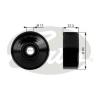 GATES T38022 Deflection/Guide Pulley, v-ribbed belt