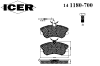 ICER 141180700 Brake Pad Set, disc brake