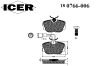 ICER 180766006 Brake Pad Set, disc brake