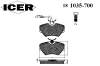 ICER 181035700 Brake Pad Set, disc brake