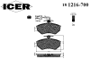 ICER 181216700 Brake Pad Set, disc brake