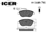 ICER 181440-701 (181440701) Brake Pad Set, disc brake