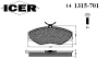ICER 141315701 Brake Pad Set, disc brake