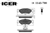 ICER 181143700 Brake Pad Set, disc brake