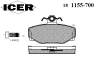ICER 181155-700 (181155700) Brake Pad Set, disc brake