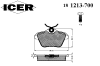ICER 181213700 Brake Pad Set, disc brake