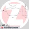ZIMMERMANN 21606.165.1 (216061651) Brake Pad Set, disc brake
