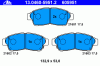 ATE 13.0460-5951.2 (13046059512) Brake Pad Set, disc brake