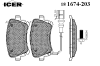 ICER 181674-203 (181674203) Brake Pad Set, disc brake