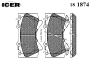 ICER 181874 Brake Pad Set, disc brake