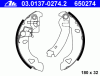 ATE 03.0137-0274.2 (03013702742) Brake Shoe Set