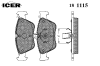ICER 181115 Brake Pad Set, disc brake