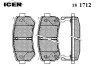 ICER 181712 Brake Pad Set, disc brake