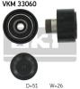 SKF VKM33060 Deflection/Guide Pulley, v-ribbed belt