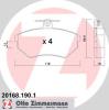 ZIMMERMANN 20168.190.1 (201681901) Brake Pad Set, disc brake
