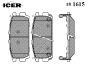ICER 181615 Brake Pad Set, disc brake