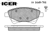 ICER 181649-701 (181649701) Brake Pad Set, disc brake