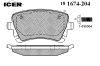ICER 181674-204 (181674204) Brake Pad Set, disc brake