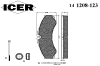 ICER 141208-123 (141208123) Brake Pad Set, disc brake