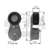 GATES T38378 Tensioner Pulley, v-ribbed belt