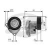 GATES T38448 Tensioner Pulley, v-ribbed belt