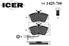 ICER 141425-700 (141425700) Brake Pad Set, disc brake