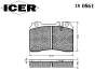 ICER 180861 Brake Pad Set, disc brake
