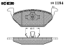 ICER 181184 Brake Pad Set, disc brake