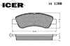 ICER 181388 Brake Pad Set, disc brake