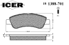 ICER 181388-701 (181388701) Brake Pad Set, disc brake