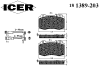 ICER 181389-203 (181389203) Brake Pad Set, disc brake