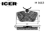 ICER 181613 Brake Pad Set, disc brake