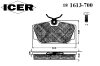 ICER 181613-700 (181613700) Brake Pad Set, disc brake