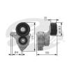 GATES T38421 Tensioner Pulley, v-ribbed belt