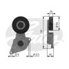 GATES T38464 Tensioner Pulley, v-ribbed belt