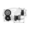 GATES T39021 Tensioner Pulley, v-ribbed belt