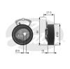 GATES T43078 Tensioner Pulley, timing belt