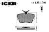 ICER 141351-700 (141351700) Brake Pad Set, disc brake