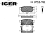 ICER 180752-701 (180752701) Brake Pad Set, disc brake