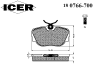 ICER 180766-700 (180766700) Brake Pad Set, disc brake