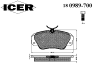 ICER 180989-700 (180989700) Brake Pad Set, disc brake