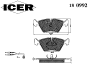 ICER 180992 Brake Pad Set, disc brake