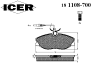 ICER 181108-700 (181108700) Brake Pad Set, disc brake