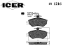 ICER 181216 Brake Pad Set, disc brake