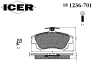 ICER 181236-701 (181236701) Brake Pad Set, disc brake