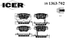 ICER 181363-702 (181363702) Brake Pad Set, disc brake