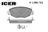 ICER 181380-701 (181380701) Brake Pad Set, disc brake