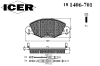 ICER 181406-701 (181406701) Brake Pad Set, disc brake